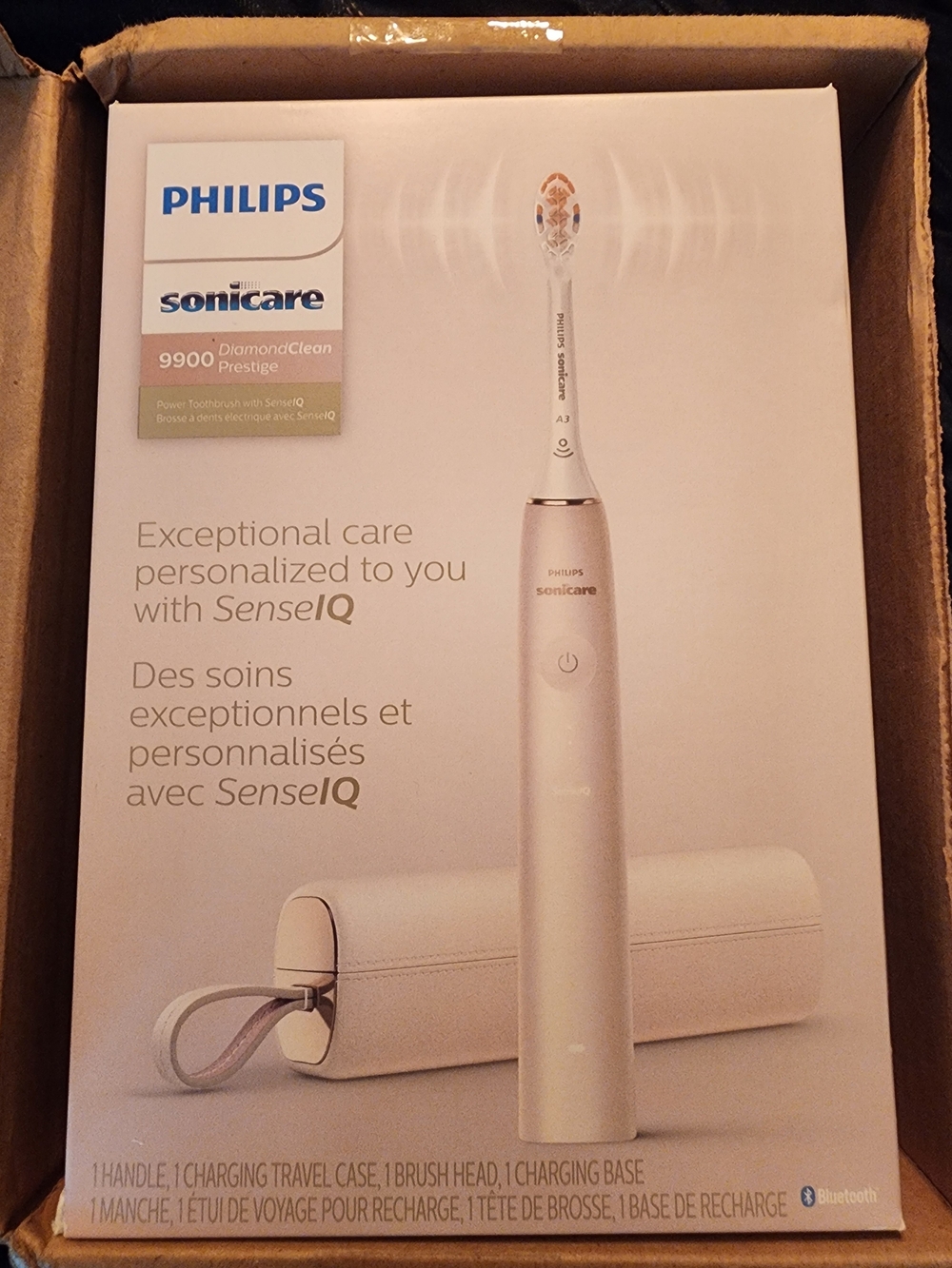 Philips Sonicare DiamondClean Prestige 9900 Electric Toothbrush - Rose Gold